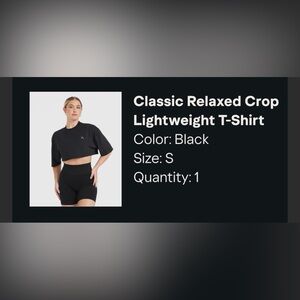 Oner Active Relaxed Crop T Shirt Size Small